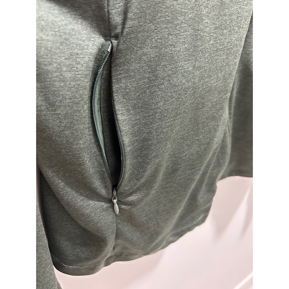 Tek Gear Womens XXL Olive Green Full Zip Workout Jacket Cinched Waist Reflective - Picture 4 of 11